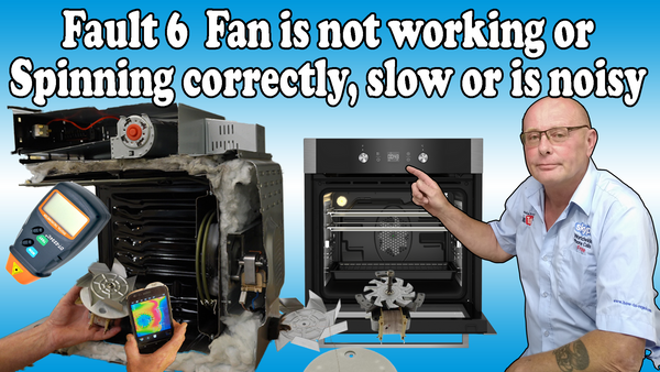 Cooker Oven fan motor is not working or spinning correctly slow or is noisy