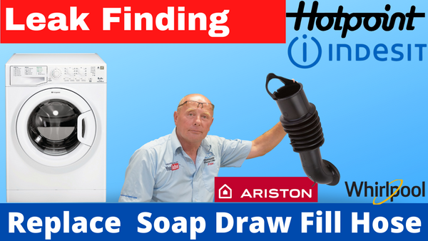 Finding a leak & replace washing machine soap draw fill hose