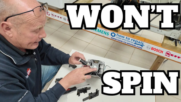 Washer Dryer Not Spinning & Drum Not Turning? How to Fix Worn-Out Carbon Brushes in the Motor?