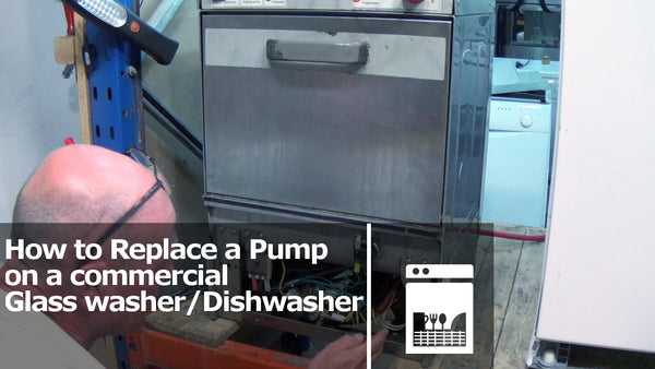 How to replace a pump on a commercial glass washer dishwasher