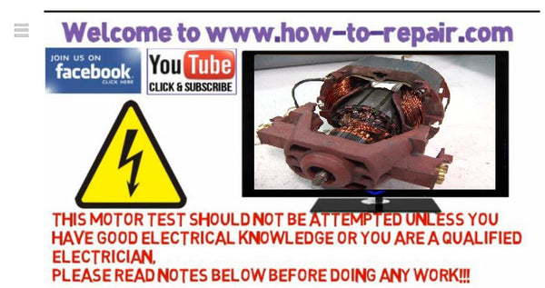How to test a washing machine motor