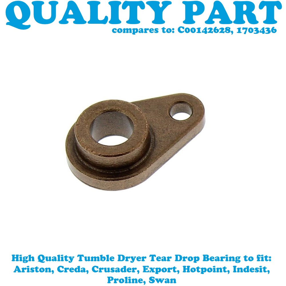 Ariston Creda Hotpoint Indesit Swan Tumble Dryer Tear Drop Bearing 18038