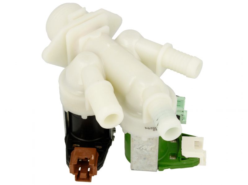 Electrolux Group Cold Water Triple Inlet Solenoid Valve : 180Deg. With Protected (push) Connectors 50297037009