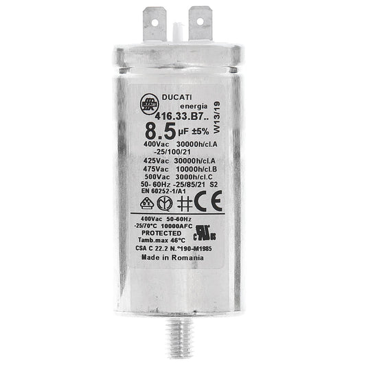 8.5uF/8.5MFD Original Indesit Ducati Produced Multi-Model Fitting Tumble Dryer Capacitor
