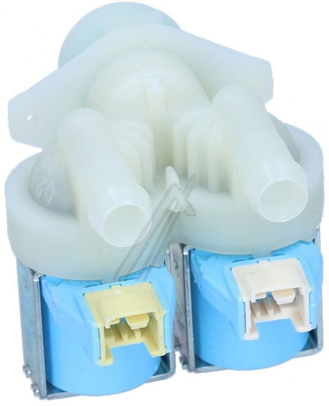 Beko Cold Water Double Solenoid Inlet Valve : 180Deg. With 12 Bore Outlets & Protected (push) Connectors C00864970