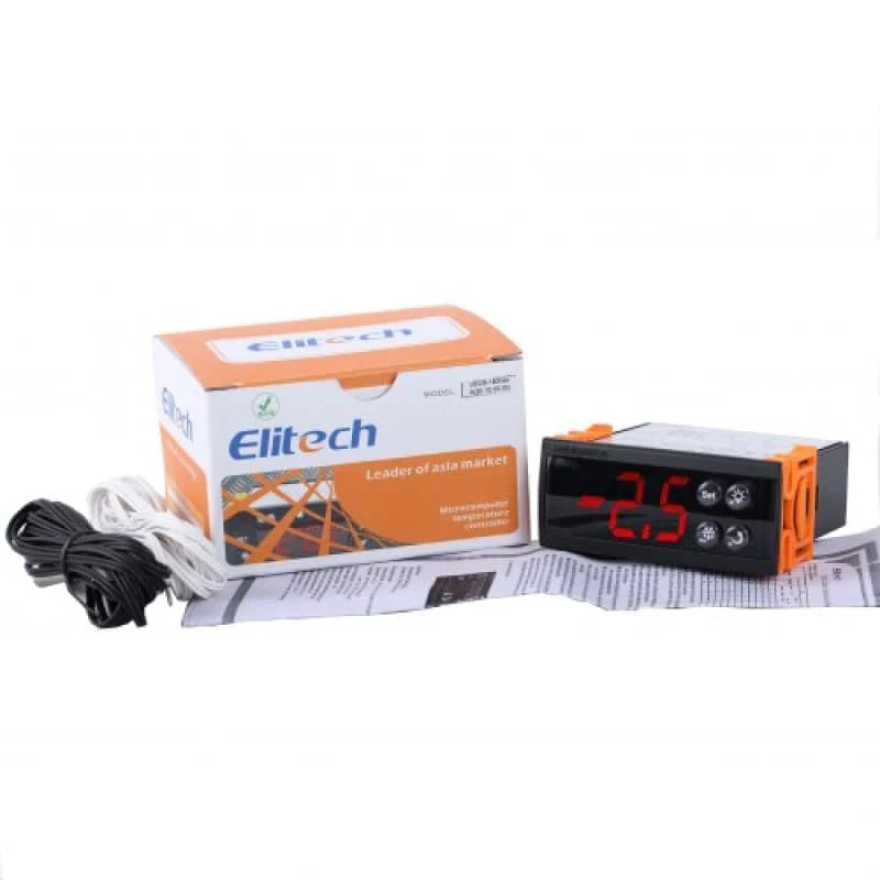 Elitech ECS-180neo Black Fascia Temperature Controller Refrigeration, Defrosting and Fan Control Output