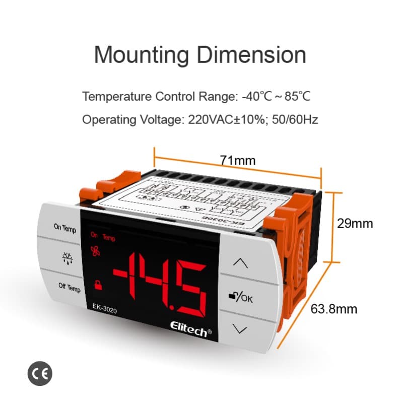 Elitech EK-3020 Two-way Output Digital Temperature Controller