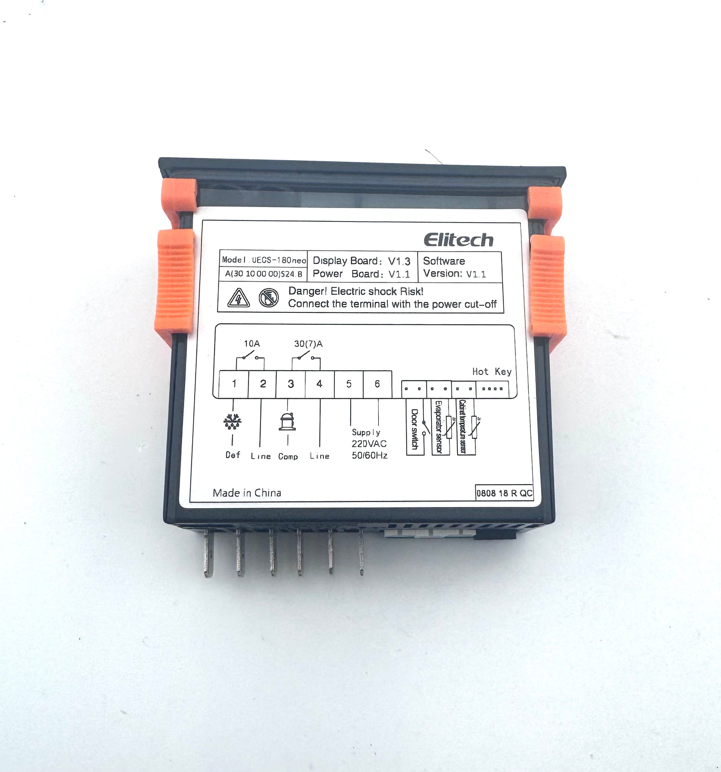 Elitech ECS-180neo Black Fascia Temperature Controller Refrigeration, Defrosting and Fan Control Output