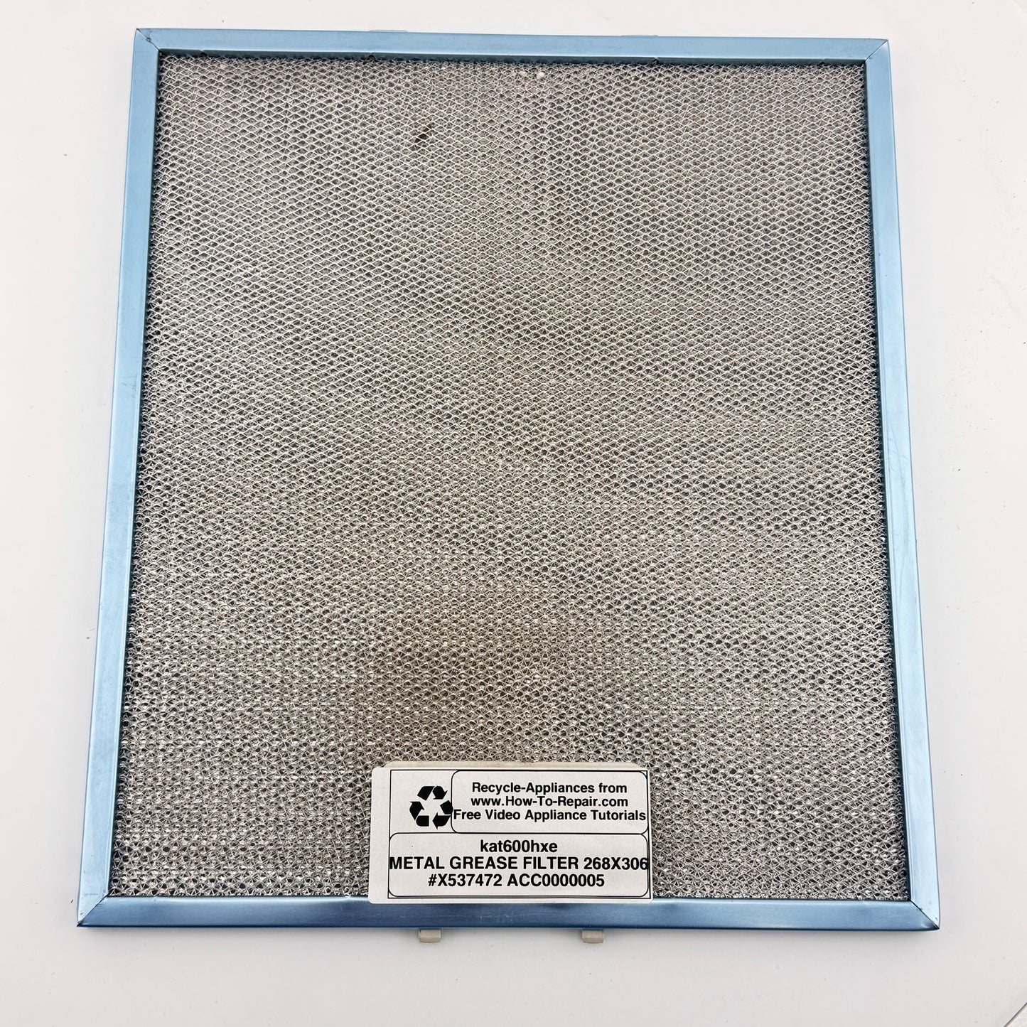 Smeg Cooker Hood Extractor Grease Filter 693410740 30.6cm, 26.8cm, 8mm