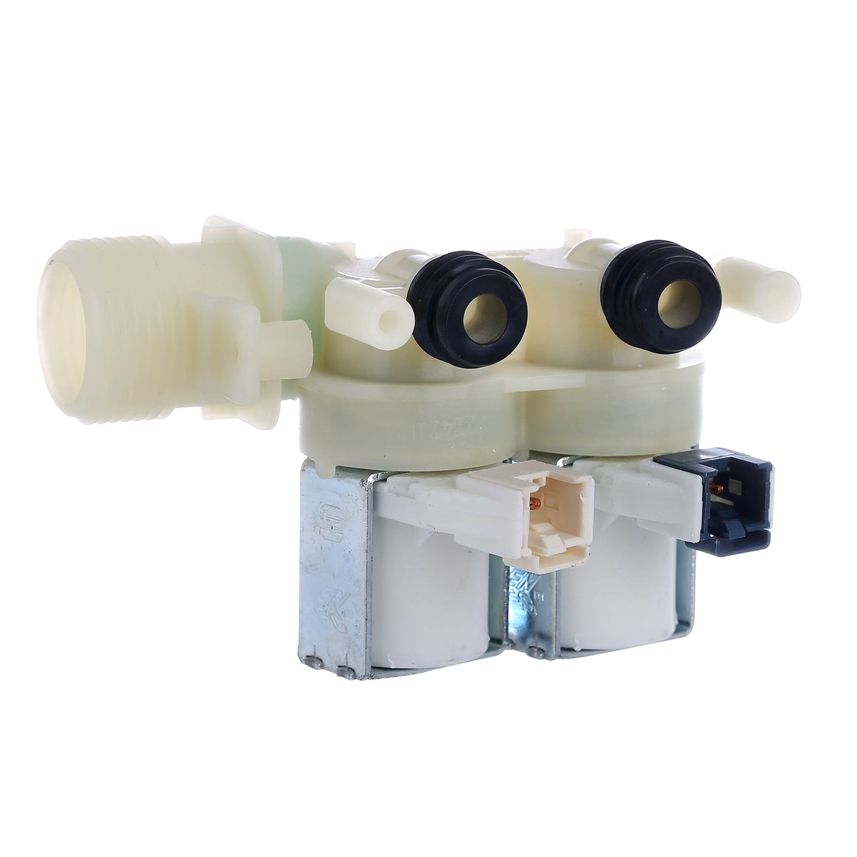 Hotpoint Indesit Whirlpool Washing Machine Double Solenoid Inlet Water Valve Unit With Protected (Push) Connectors C00110333