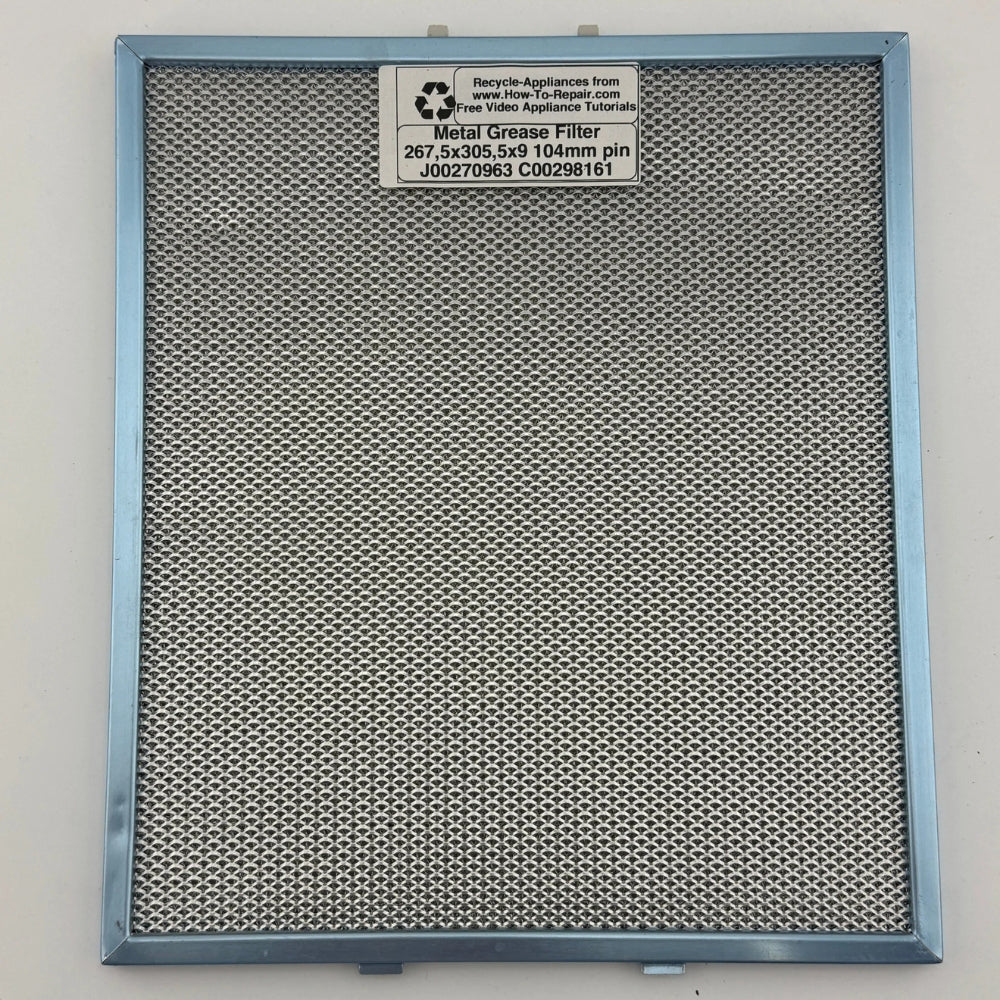 Hotpoint Indesit Whirlpool Extractor Cooker Hood Metal Mesh Grease Filter C00298161