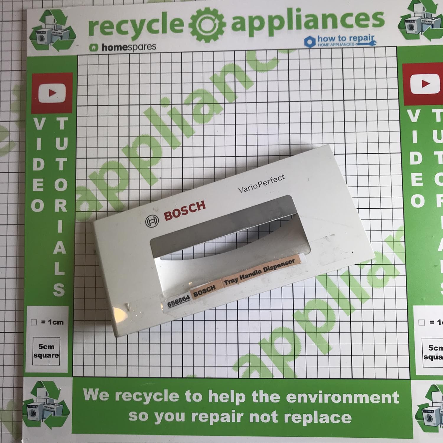 Washing Machine Tray Handle Dispenser Soap Draw 00655886