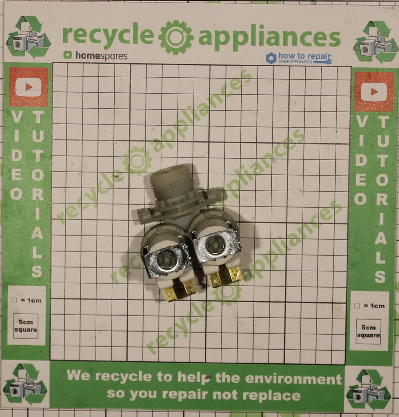 Washing Machine Cold Water Double Solenoid Inlet Valve 1024151