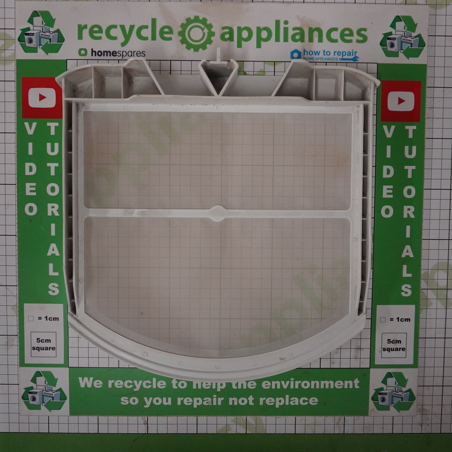 Tumble Dryer Door Fluff Filter 1254246042