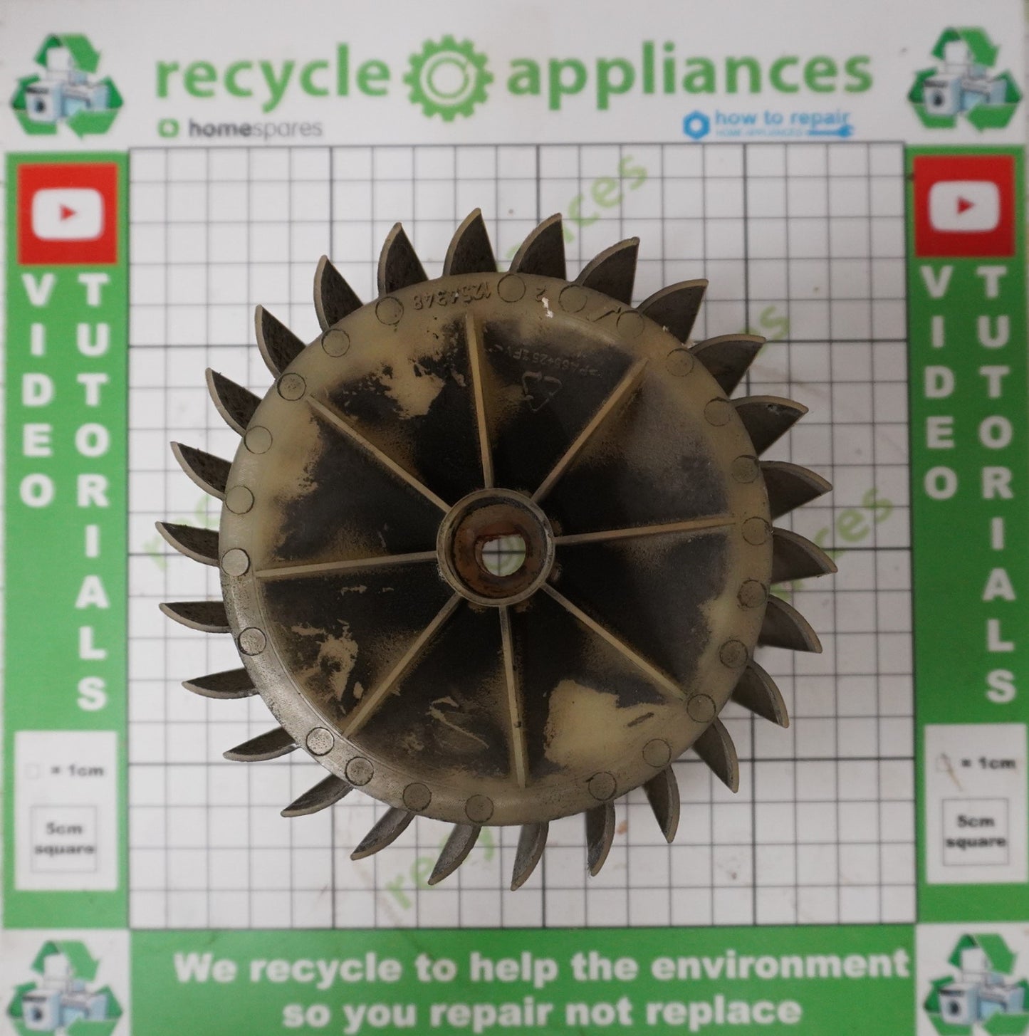 Tumble Dryer Rear Fan Blade 1254348012