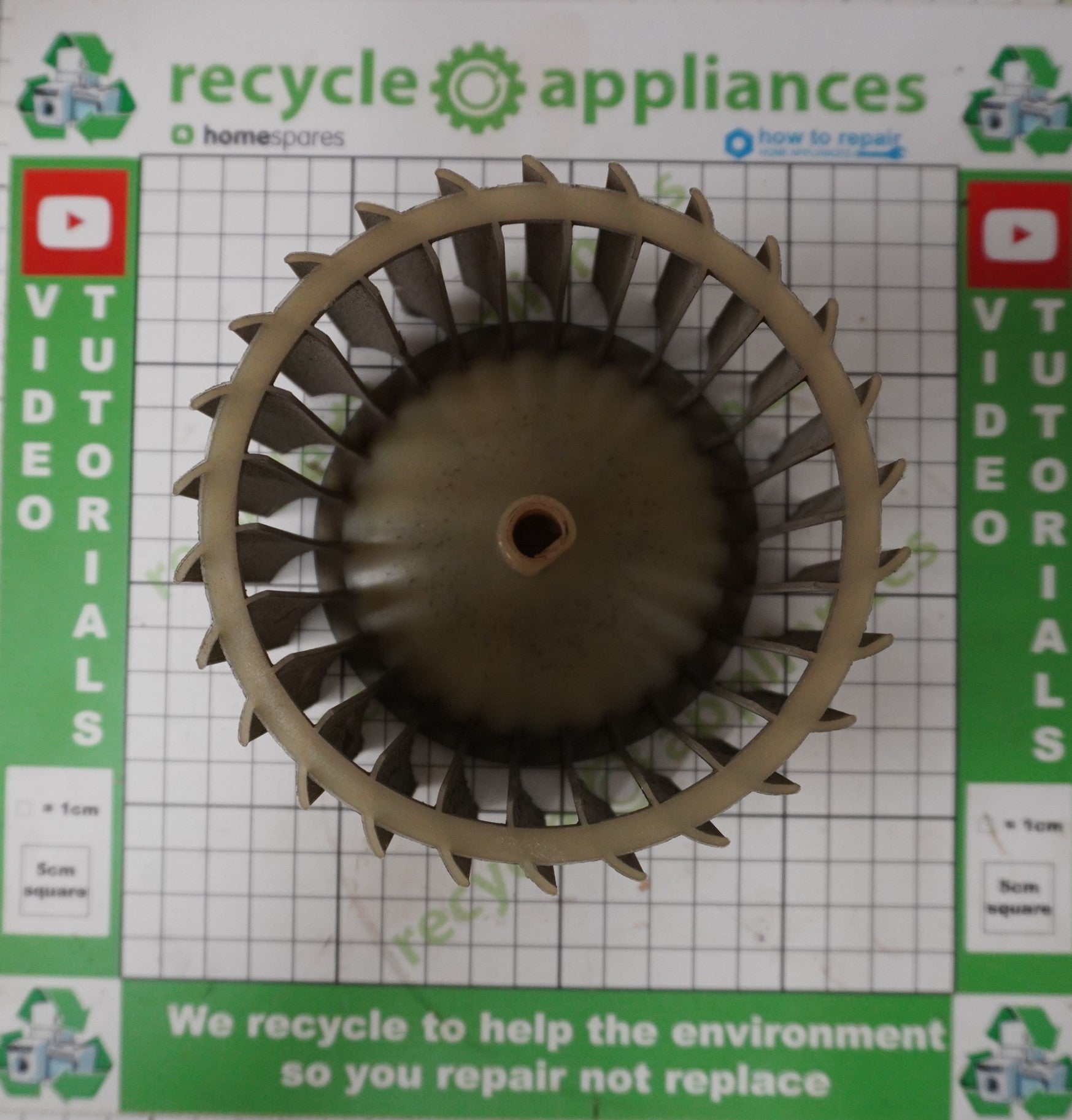 Tumble Dryer Rear Fan Blade 1254348012