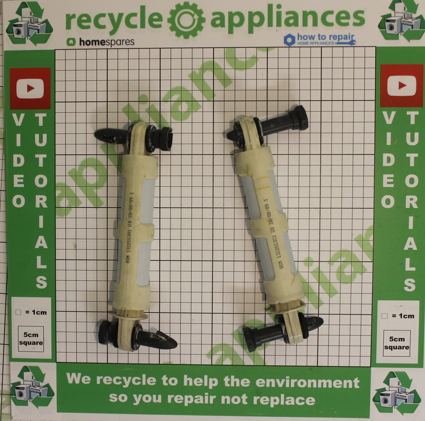 Genuine Washing Machine Spare Shock Absorbers X2