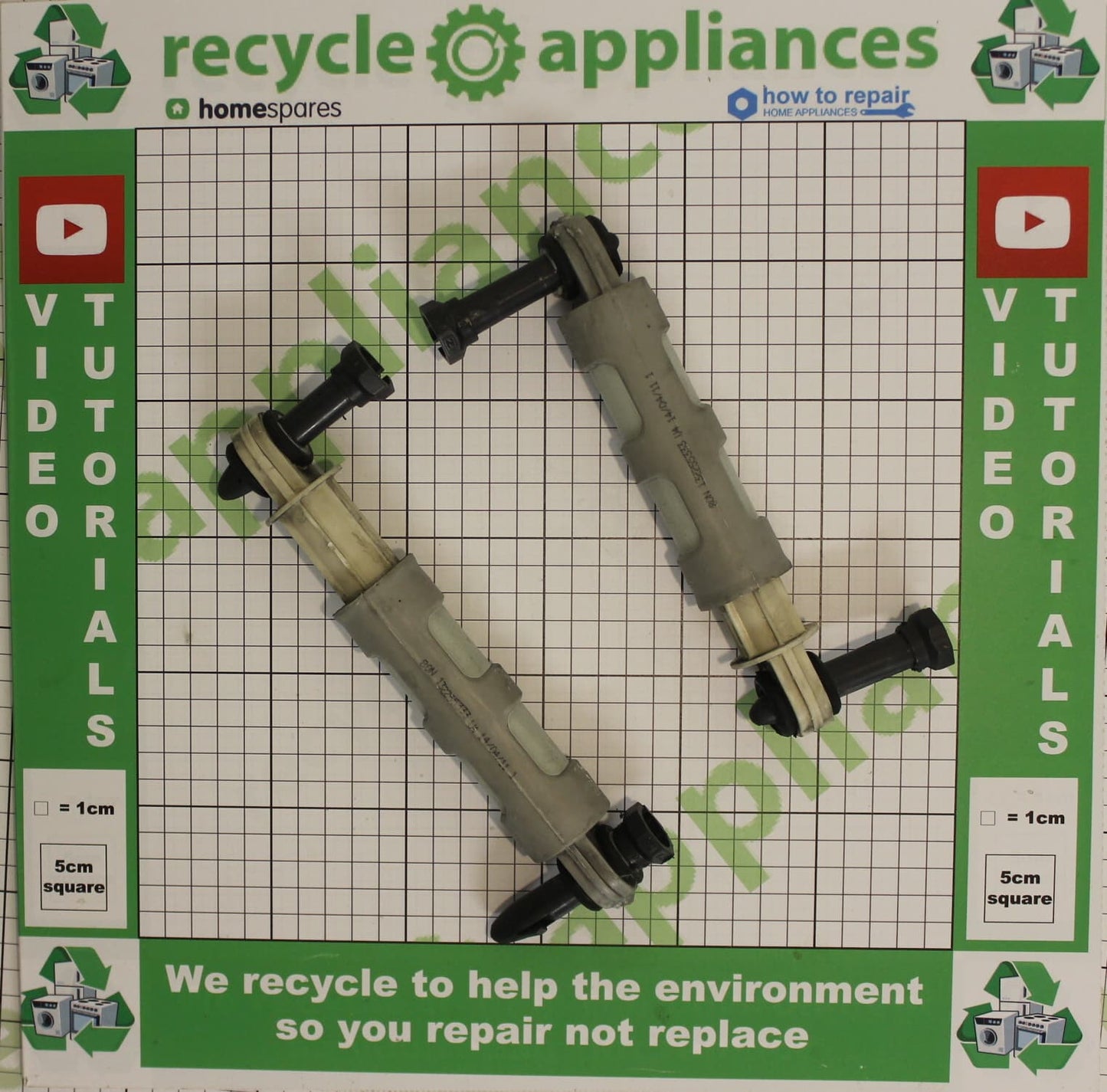 Genuine Washing Machine Drum Shock Absorber x2