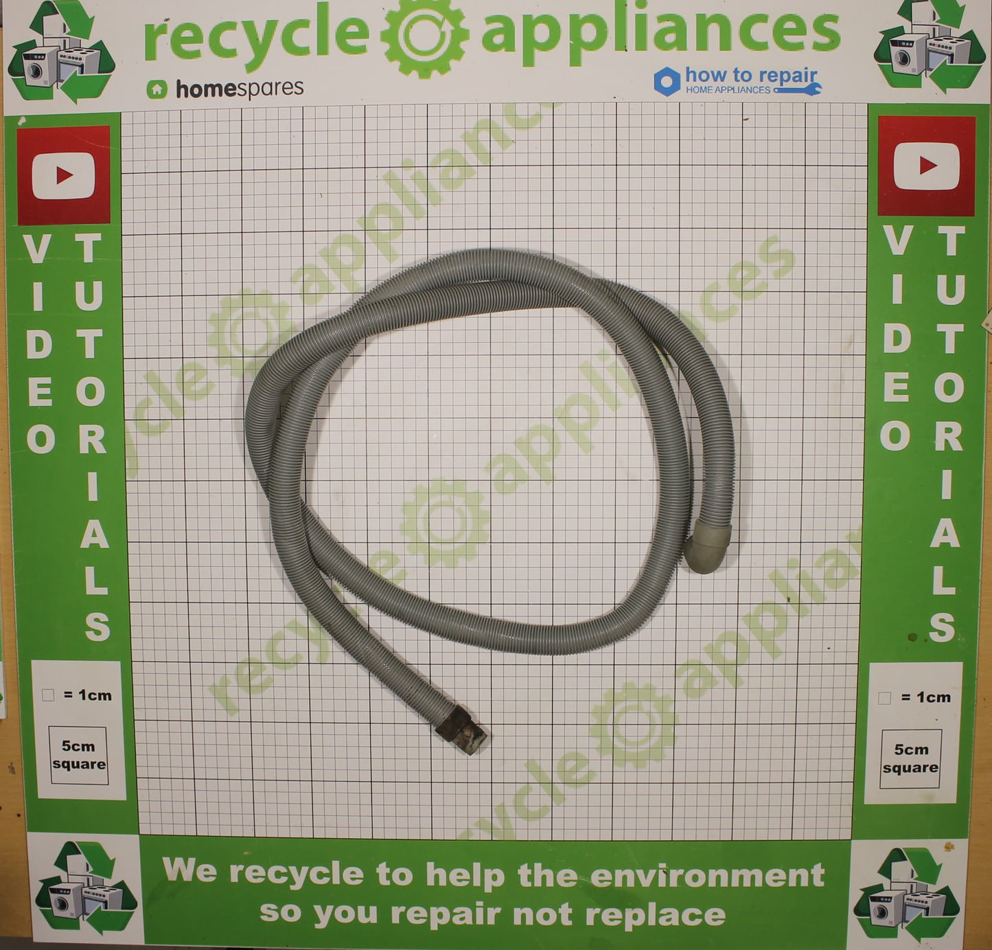Washing Machine Drain Hose Right Angle End 21mm Internal Dia's