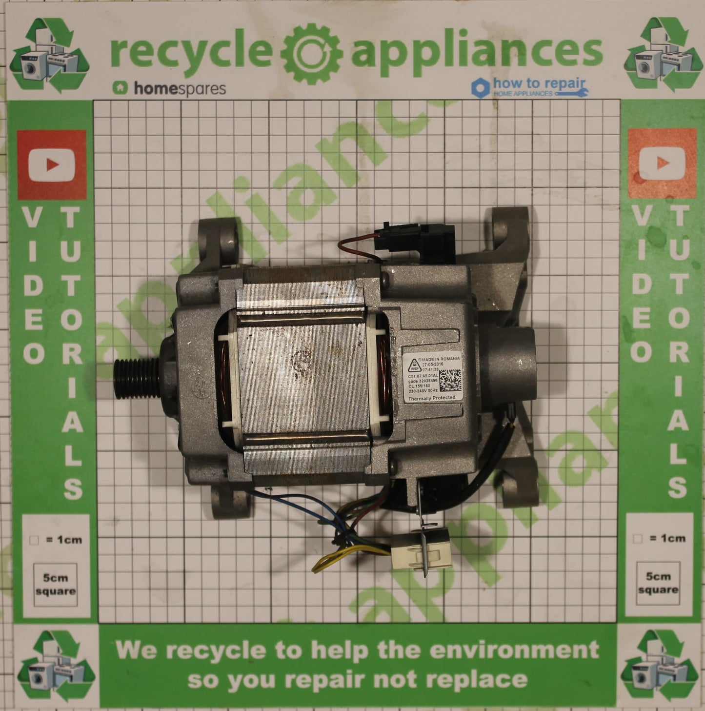 Washing Machine Motor NIDEC C51.07.65.01AL 32028496