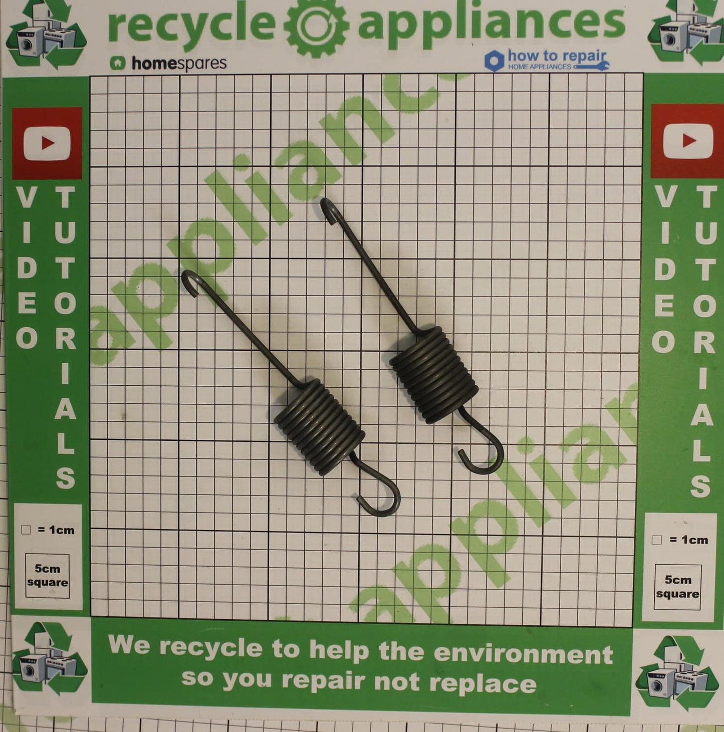 Genuine Spare Washing Machine Drum Suspension Springs X2