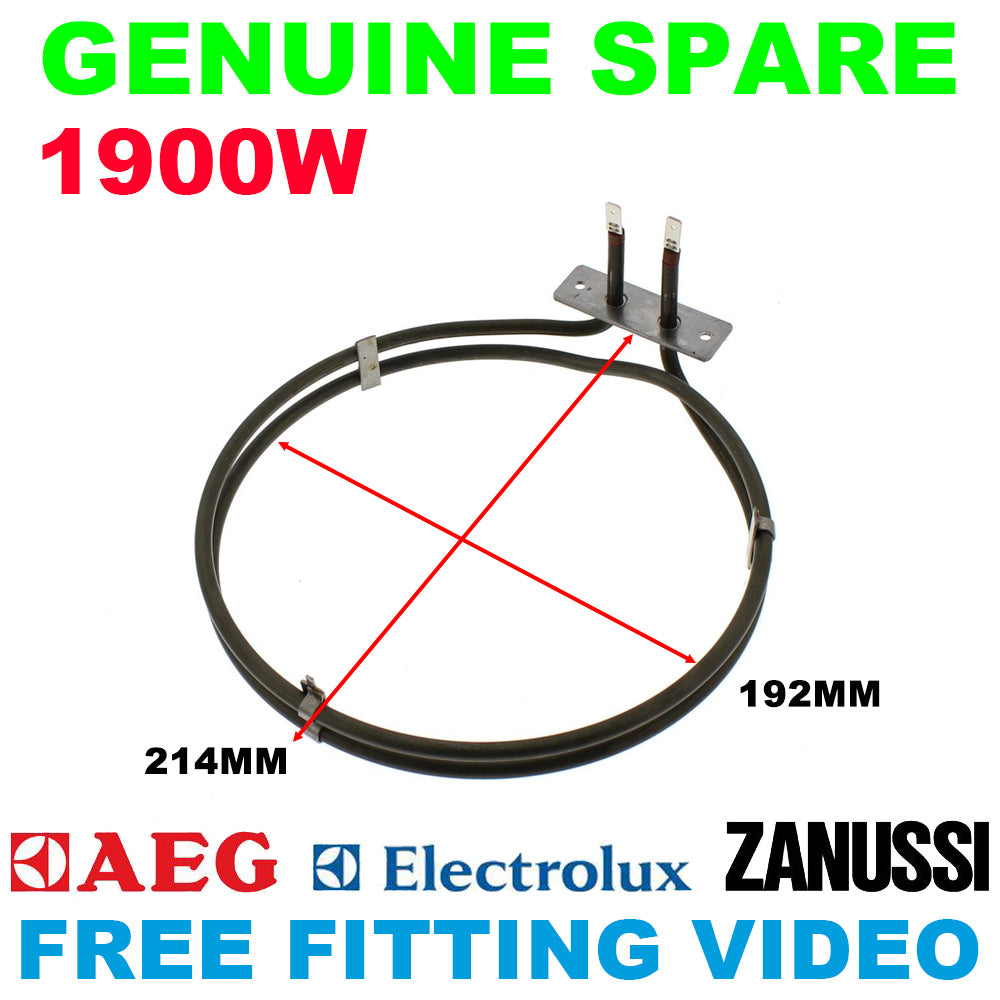 Aeg Electrolux Ikea John Lewis Lamona Zanussi Cooker Fan Oven Element 1900W