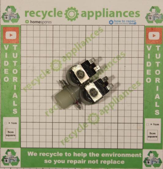 Washing Machine Water Double Solenoid Inlet Valve : 180Deg. 4055066387