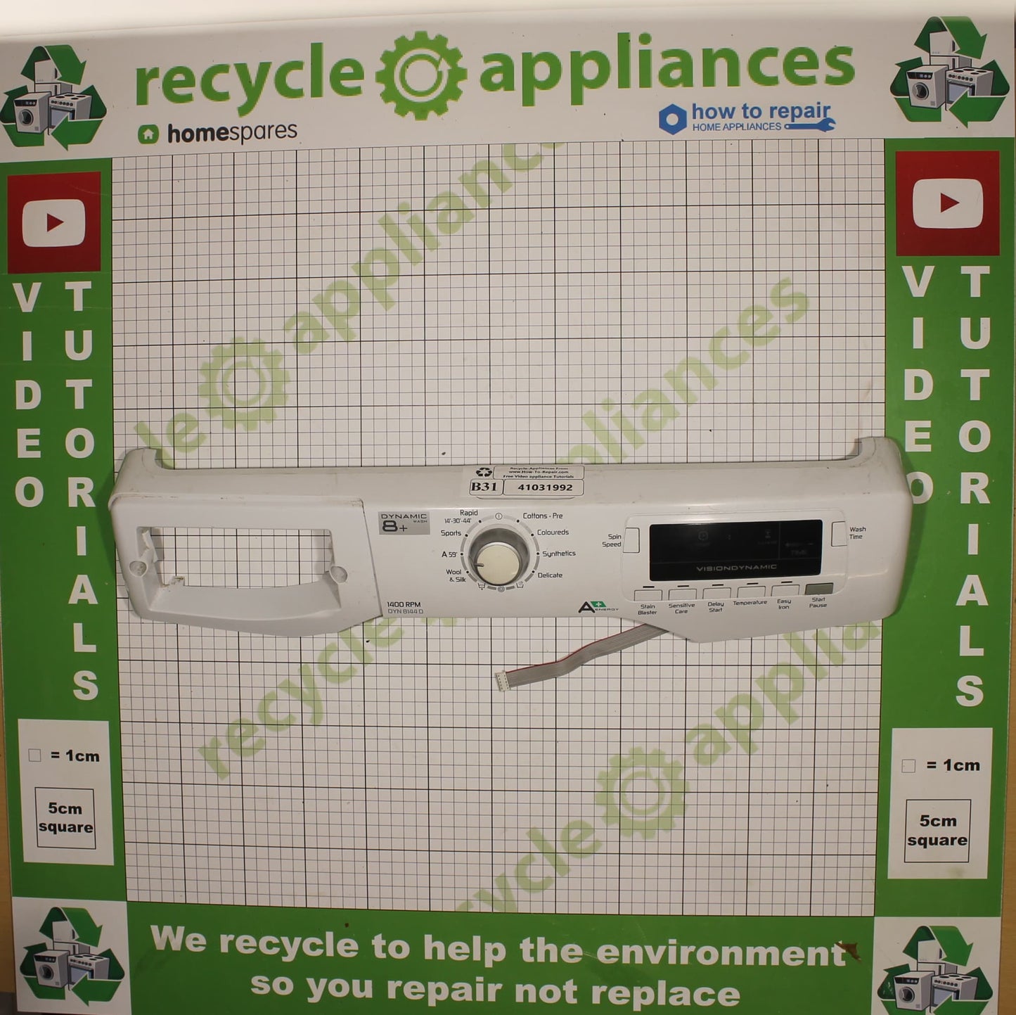 Washing Machine Control PCB Module 41031992 Plus Facial