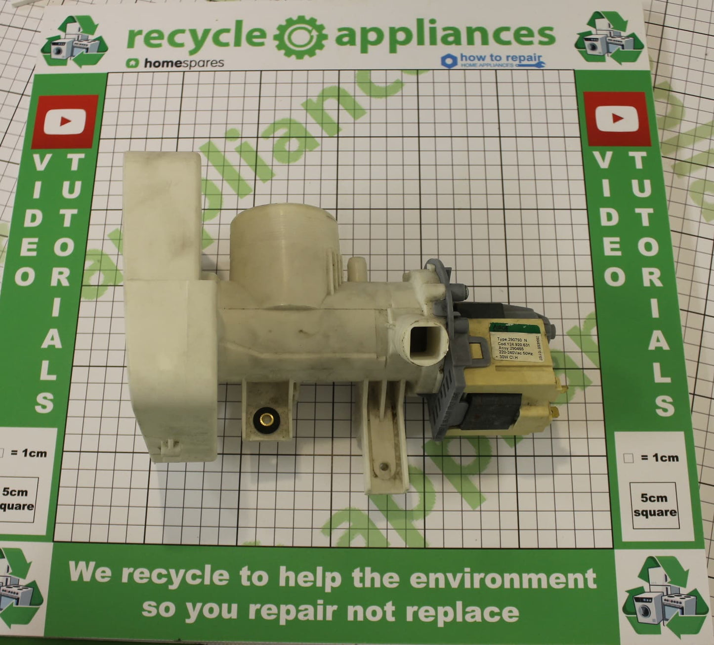 Drain Pump Assembly : Askoll M109 1326630207 25W with Housing