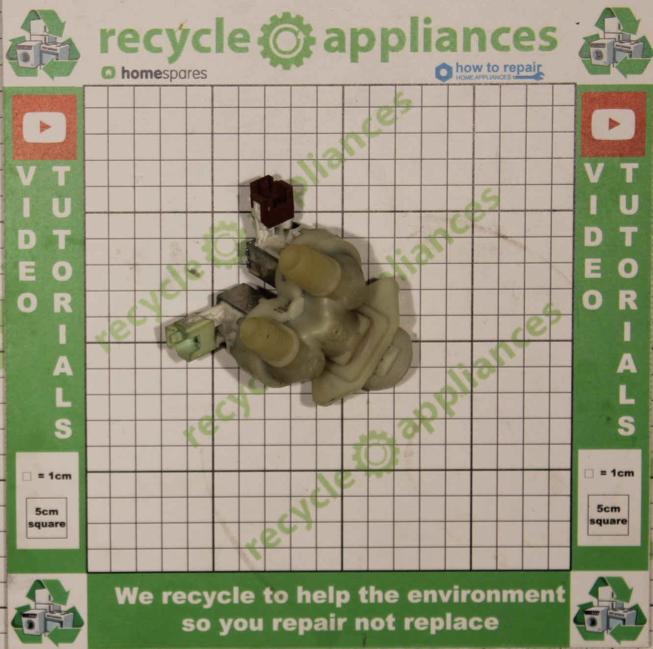 Washing Machine Cold Water Double Solenoid Inlet Valve 8074876221