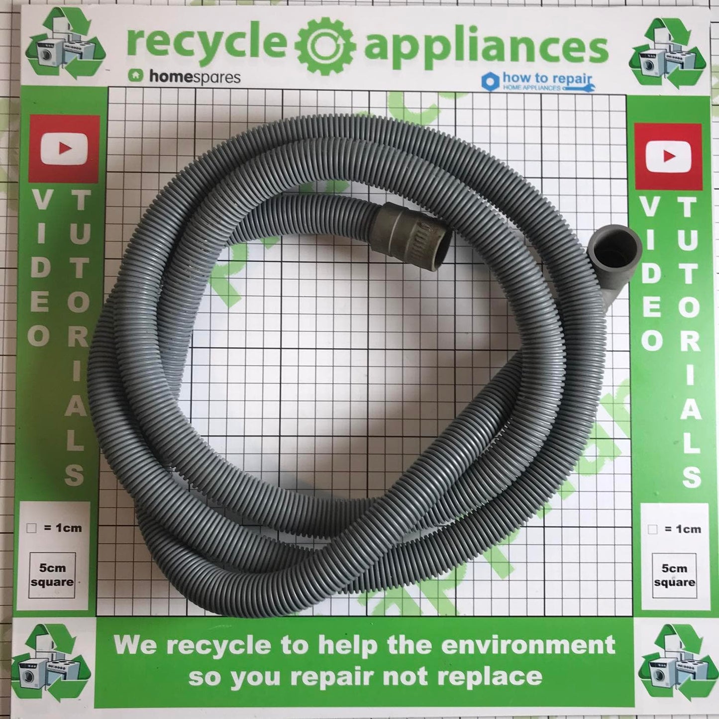 Washing Machine Hoover / Candy / Haier 2.3mtr. Drain Hose 92693373
