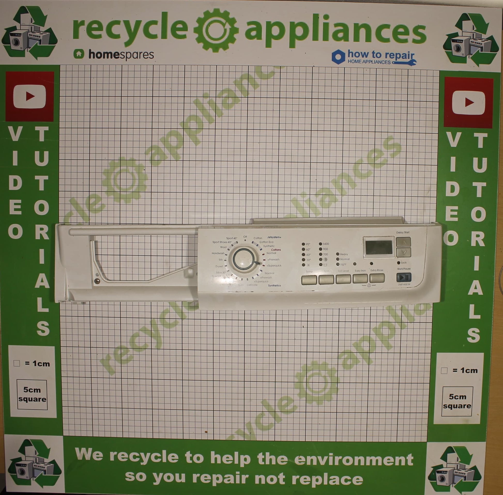 Washing Machine Replacement Control Panel PCB 973914522628002