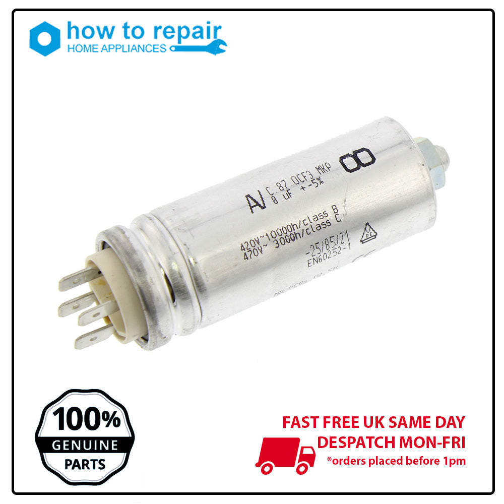 Beko Grundig Tumble Dryer 8UF Microfarad MFD Start Run Motor Capacitor