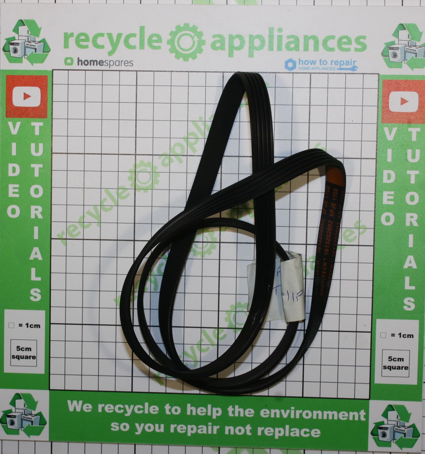 Washing Machine Poly-Vee Drive Belt - 1158J5PJE
