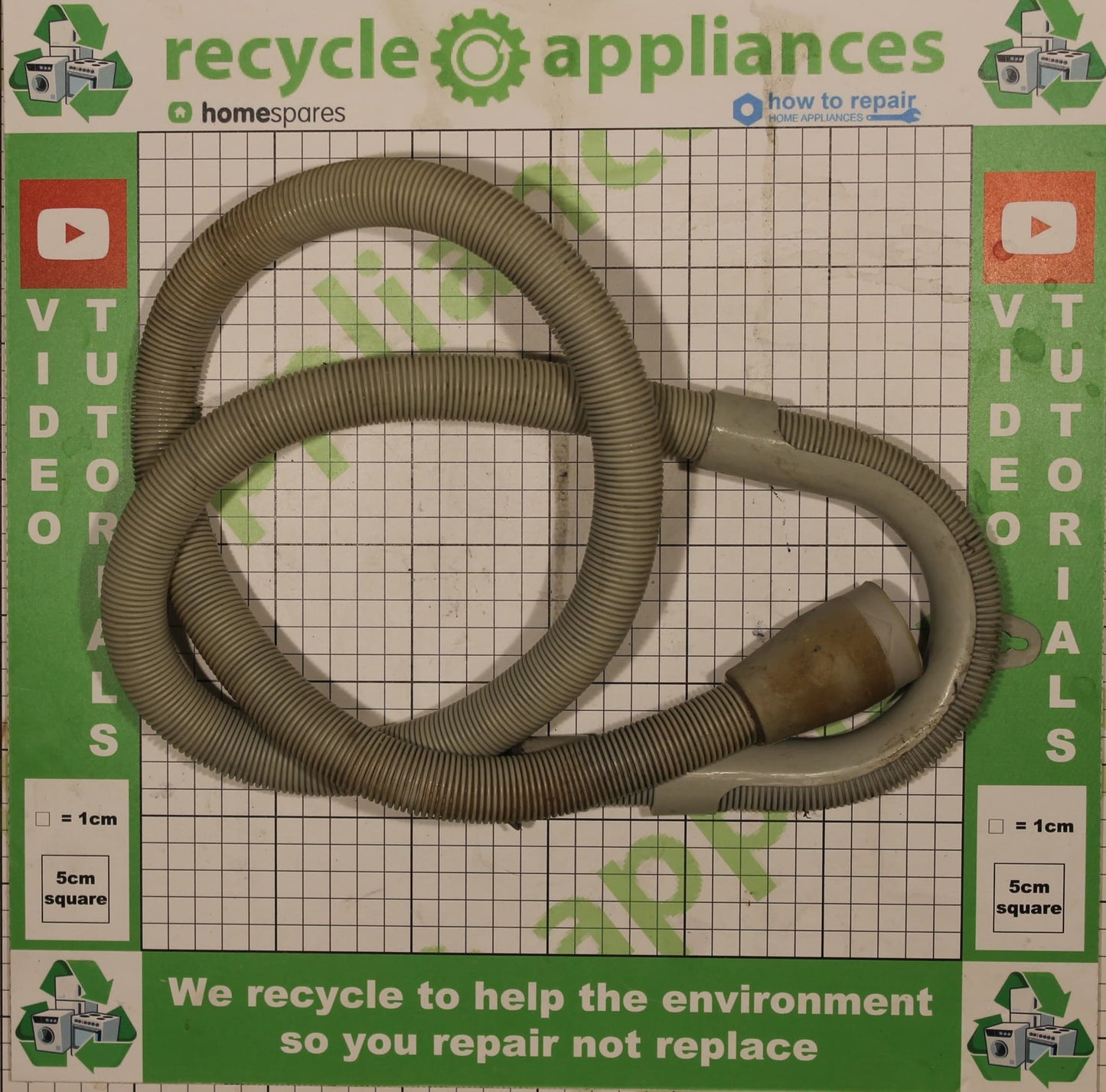 Washing Machine 1.5mtr Drain Hose 22mm End Straight To 32mm End/ Internal Dia.s' C00112655