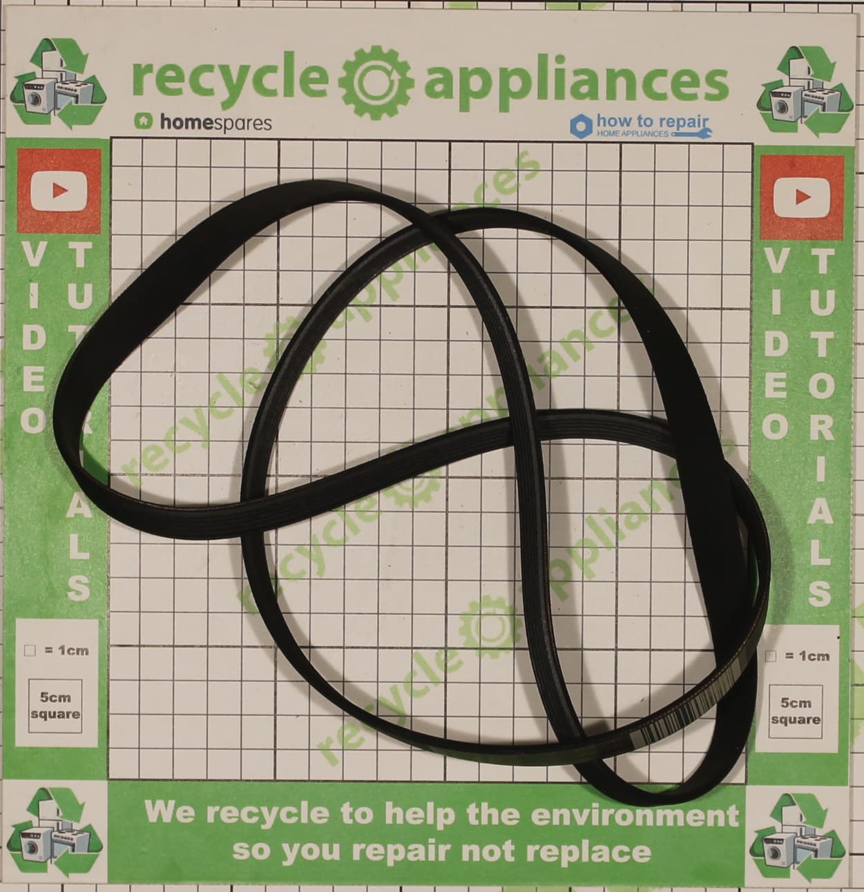 Washing Machine Motor Poly-Vee Drive Belt - 1194J6PJE