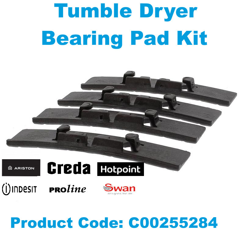 Ariston Creda Hotpoint Indesit Proline Swan Tumble Dryer Bearing Pad Kit