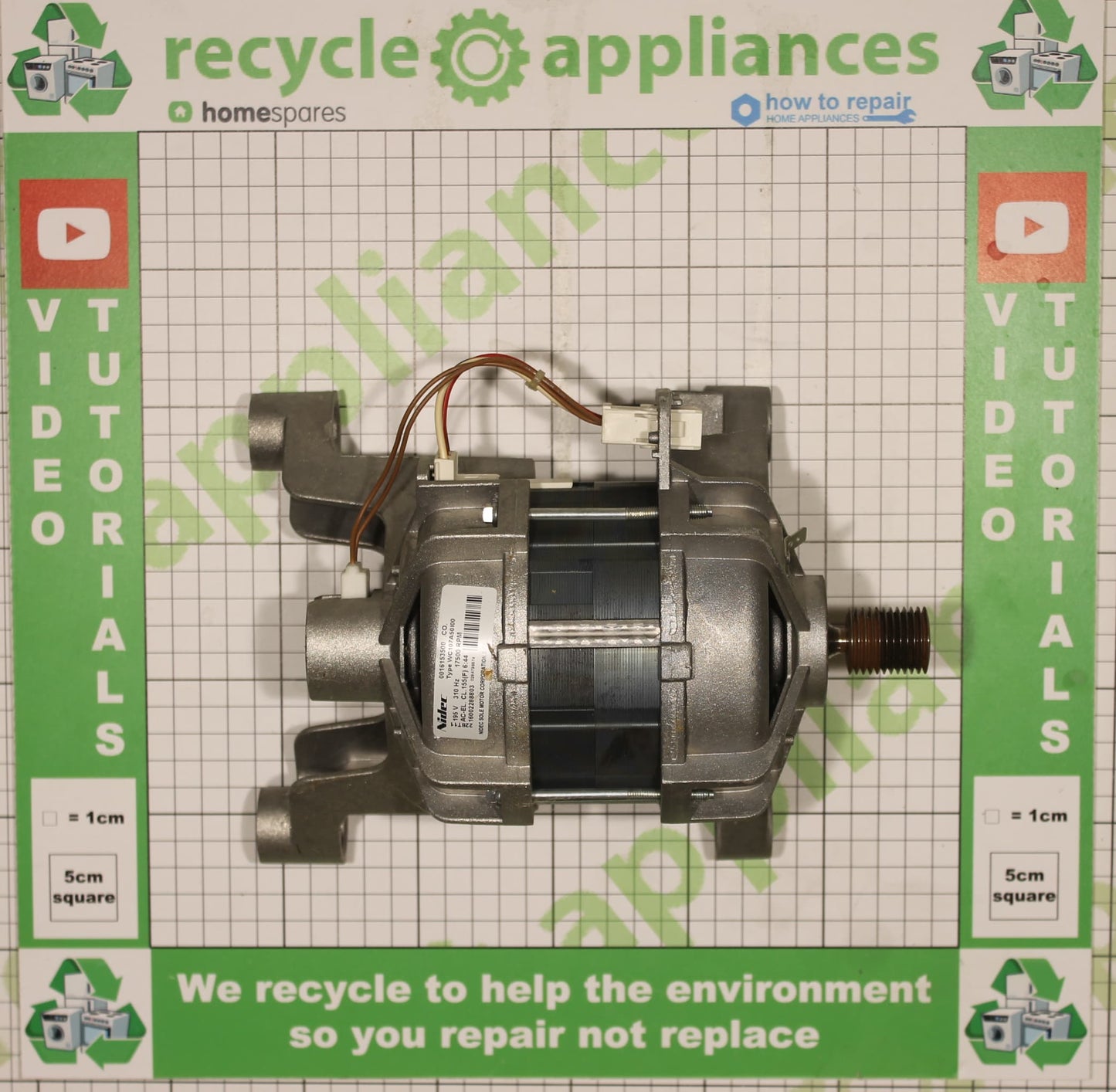 Washing Machine Motor Three Phase CIM2-55 AD14 Nidec C00265829