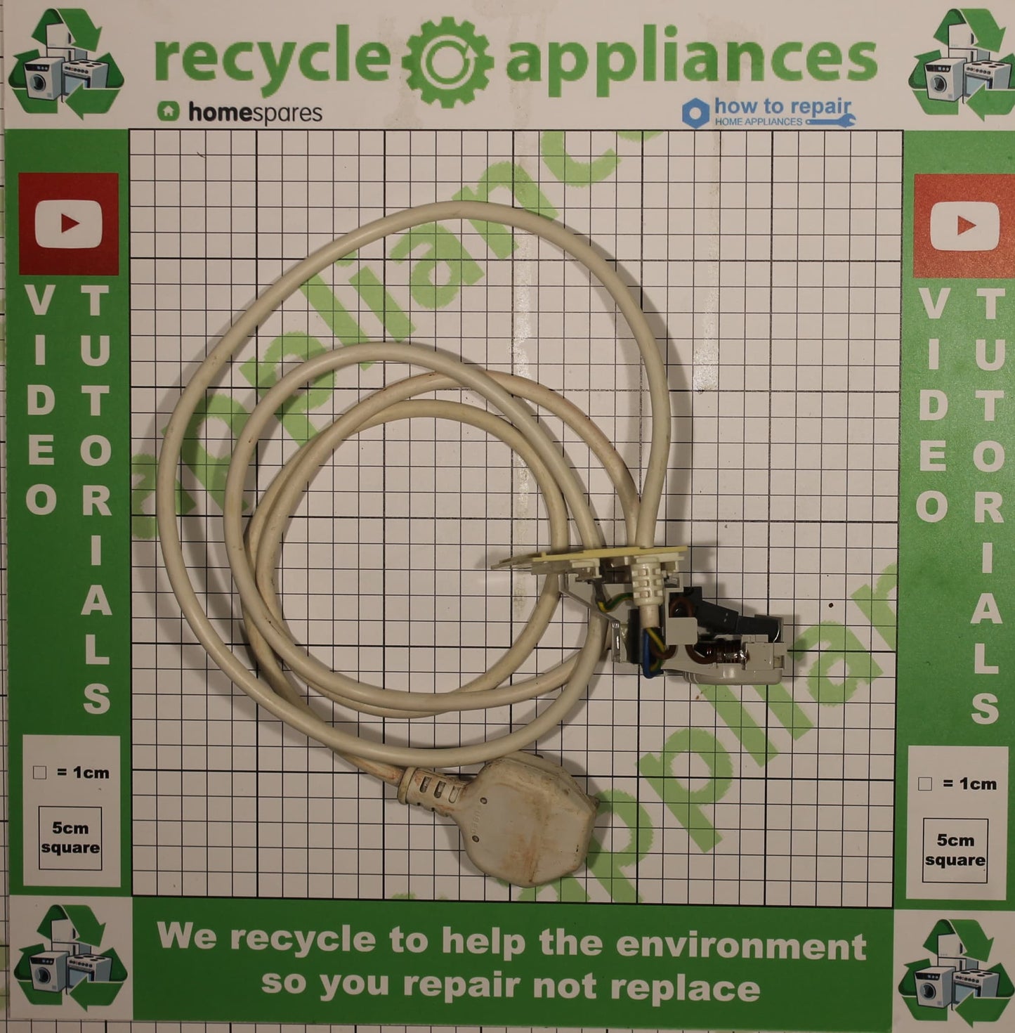 Washing Machine Mains Cable Filter 1.75M