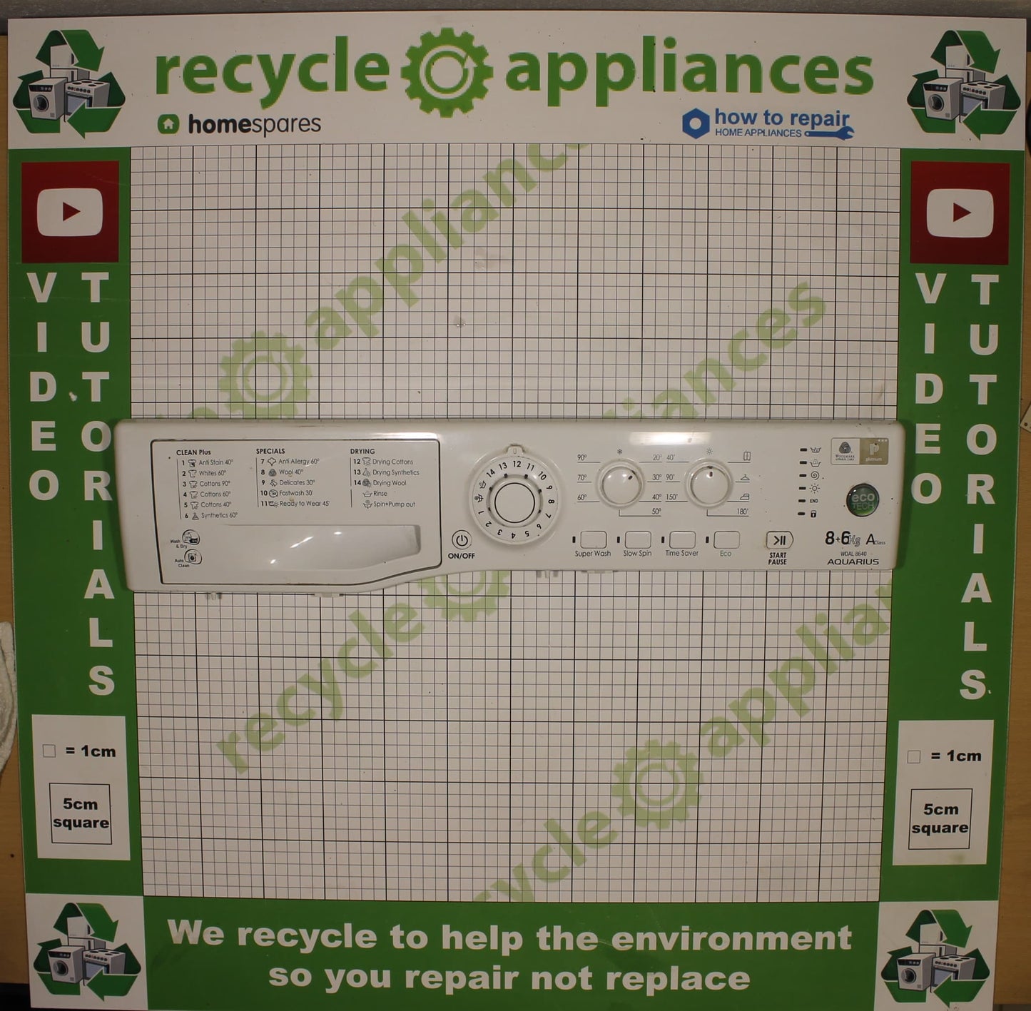 Washing Machine Control Panel Printed Circuit Board C00305586