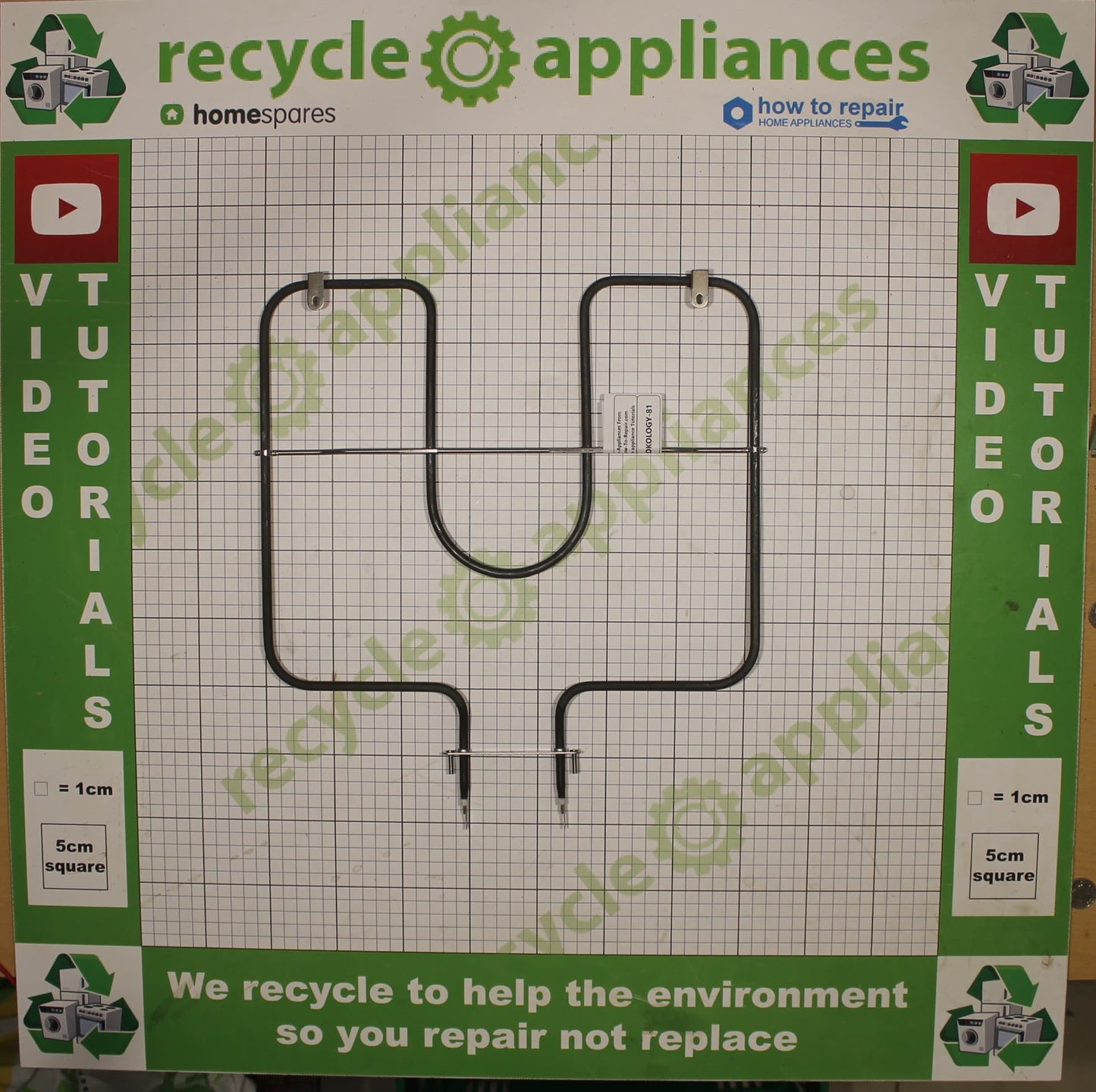 Cookology Midea Cooker Oven Grill Element 230V 1300 WATT MD 8