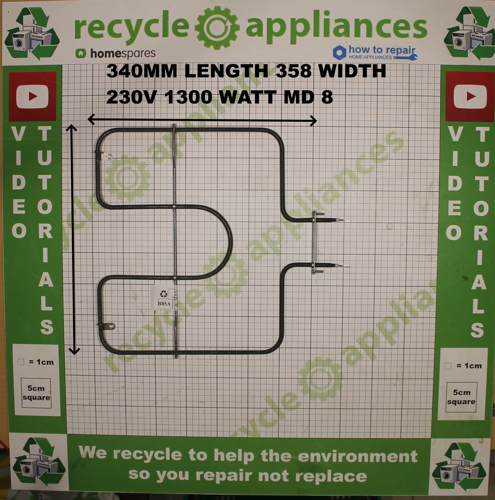 Cookology Midea Cooker Oven Grill Element 230V 1300 WATT MD 8