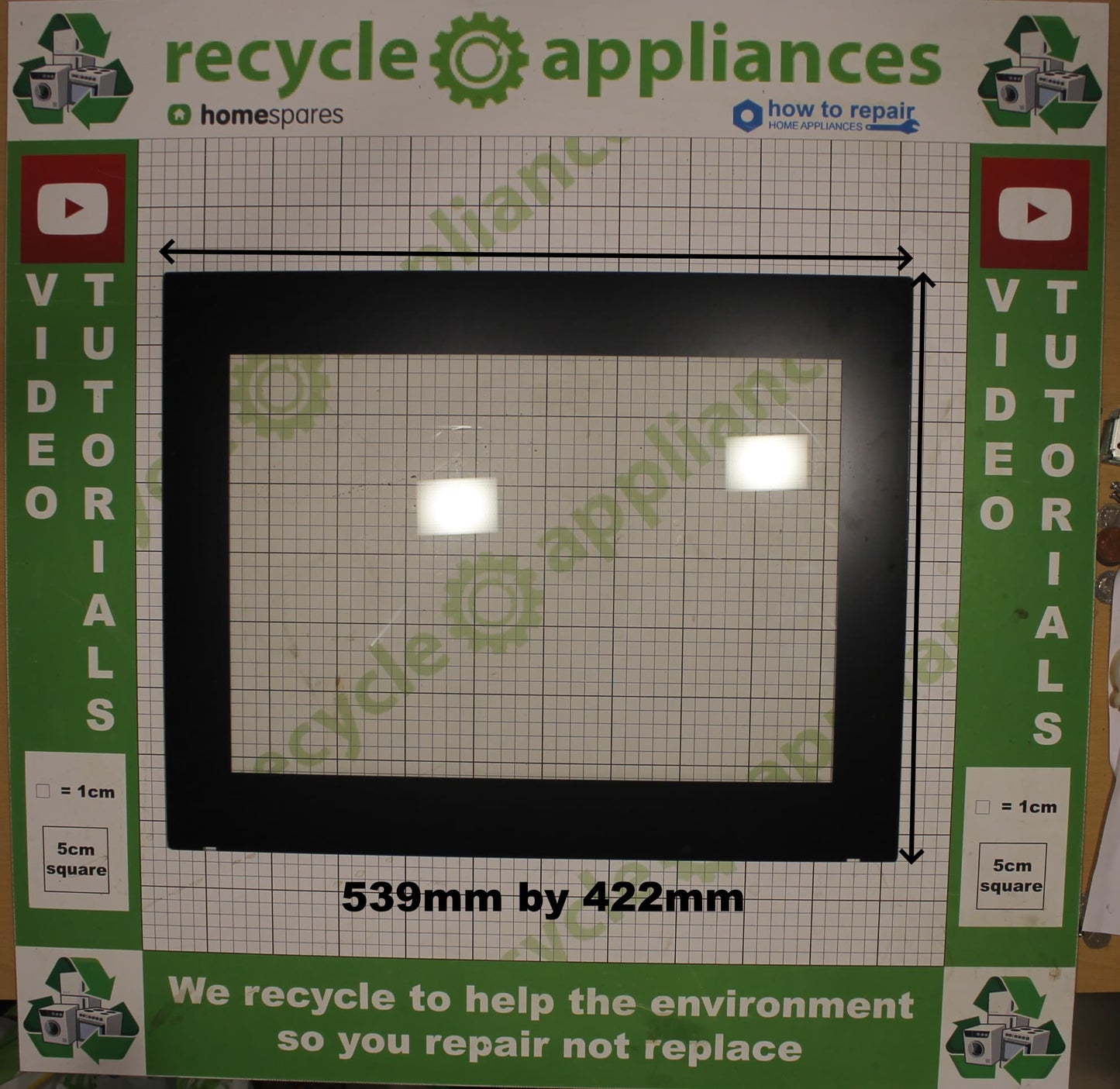 Cookology Midea Cooker Oven Inner Door Glass