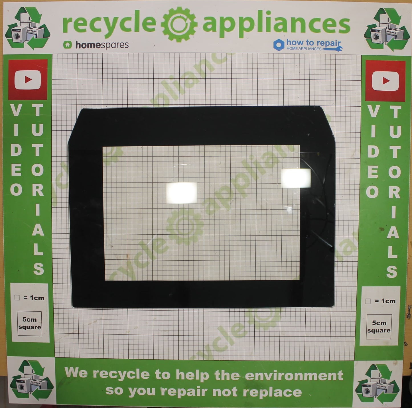 Cookology Midea Cooker Main Oven Inner Door Glass 517mm x 390mm