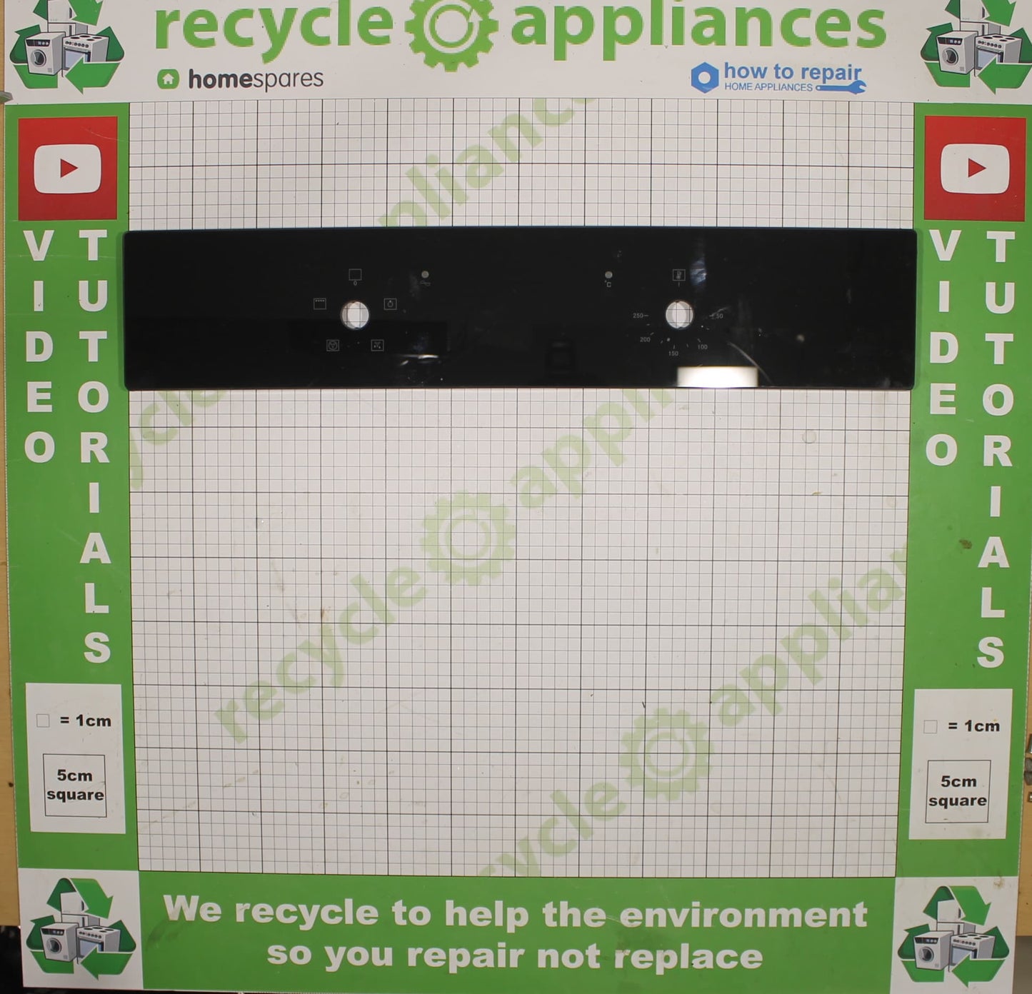 Cookology SFO57BK Facia Cooker Oven Contol Panel Glass