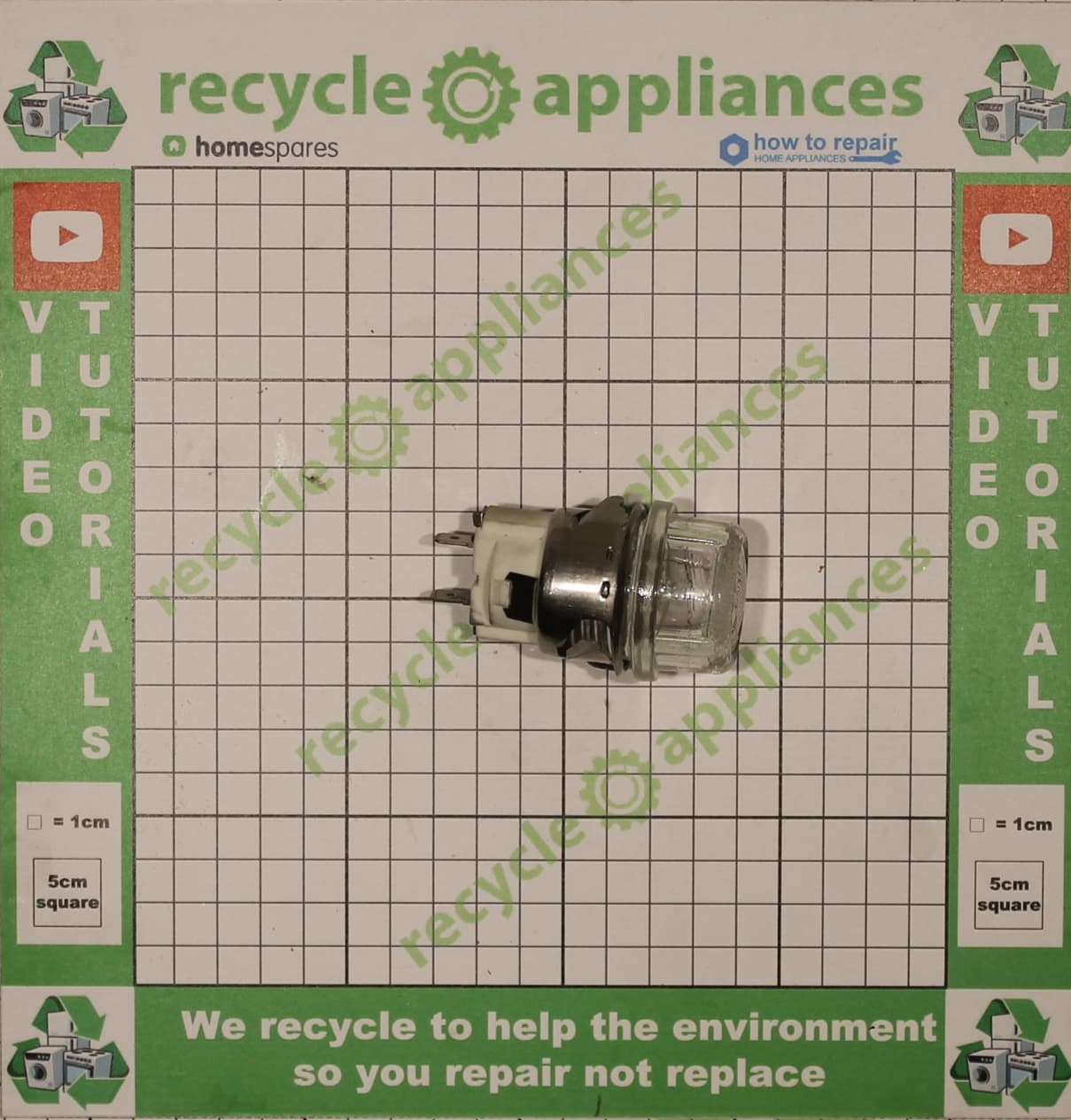 Cookology Cooker Oven lamp assembly DST2072 T300/T350 17471100002113