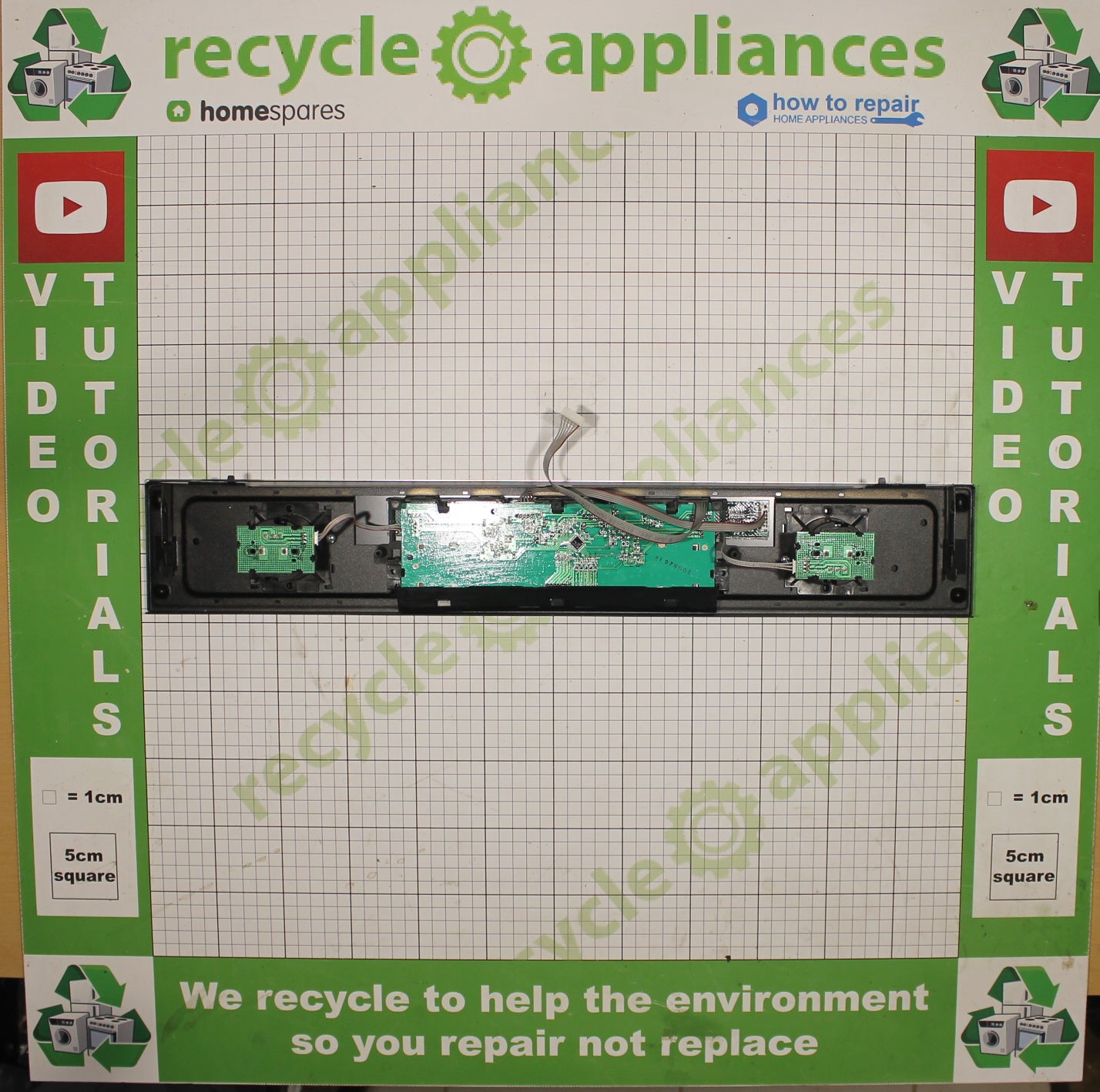 Cookology Midea Cooker Oven Contol Panel Glass With PCB