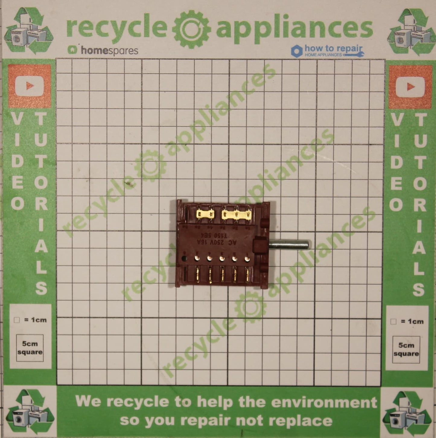 Cookology Midea Cooker Oven Selector Switch ALONE F103 AC 250V 16A T150 5E4