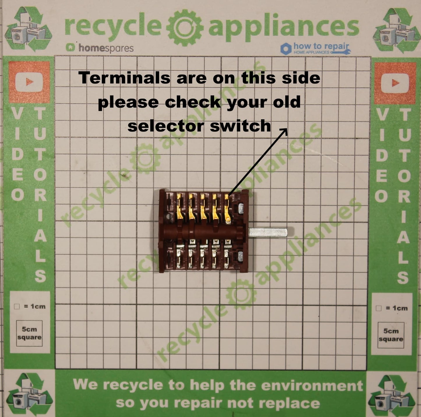 Cookology Midea Cooker Oven Selector Switch ALONE F103 AC 250V 16A T150 5E4