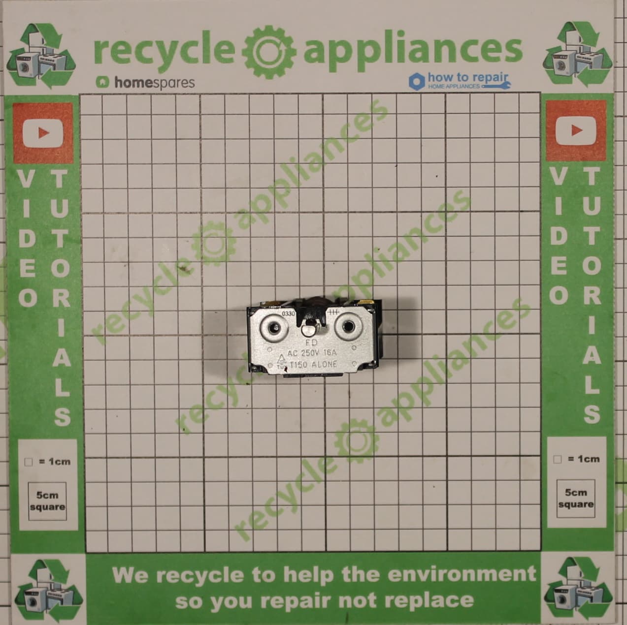 Cookology Cooker Oven Selector Switch 42.880.00 ALONE 0330 FD AC 250V 16A T150